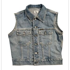 Calvin Klein Jeans Blue Denim Vest